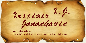 Krstimir Janaćković vizit kartica